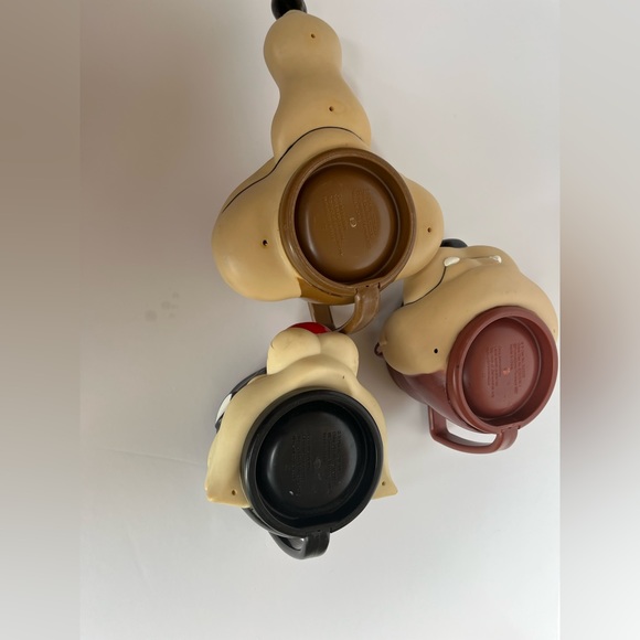 Rare vintage trio Looney Tunes character face mugs Tazz Sylvester Will e coyote - Picture 5 of 5